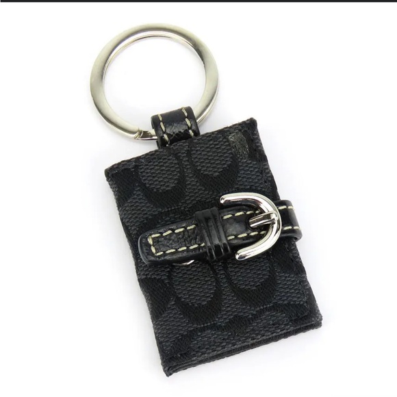Coach | Accessories | Coach Black Signature Mini Photo Keychain | Poshmark